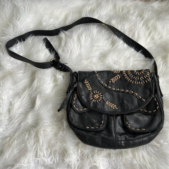 Black Lucky Brand leather crossbody bag - Picture 2 of 8